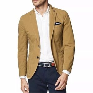 Gant Tan Cotton Blazer In Weekender Fit
